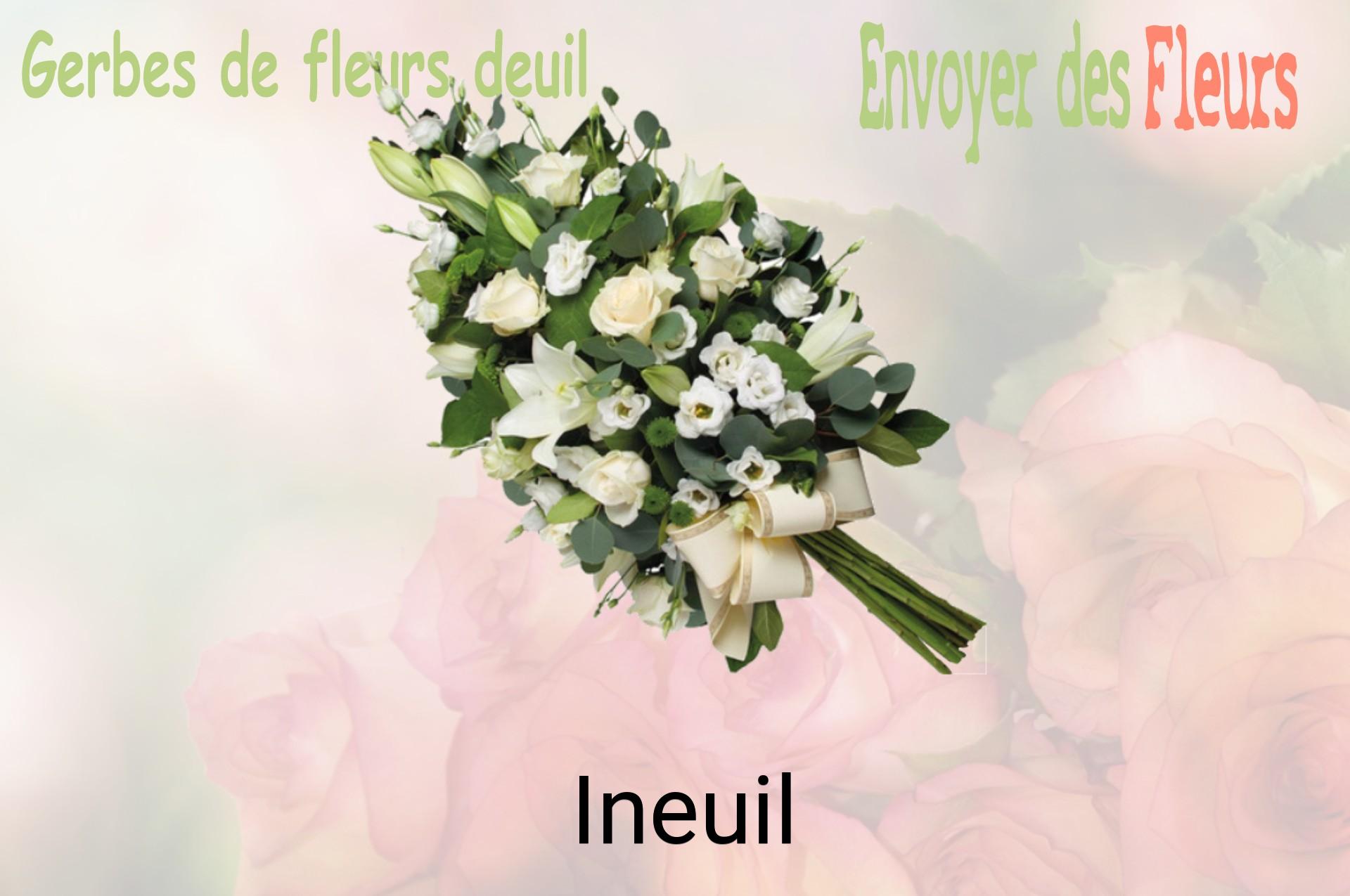 Gerbe de fleurs de deuil livrée à Ineuil